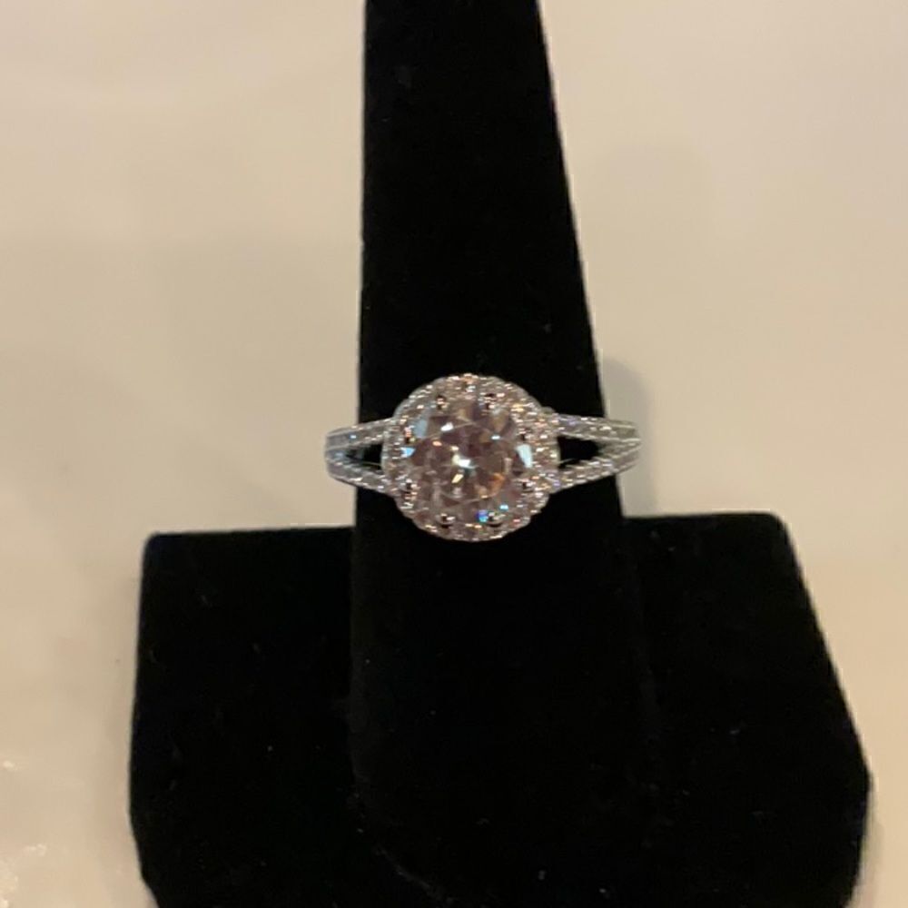 Gorgeous Sterling Silver Halo Ring